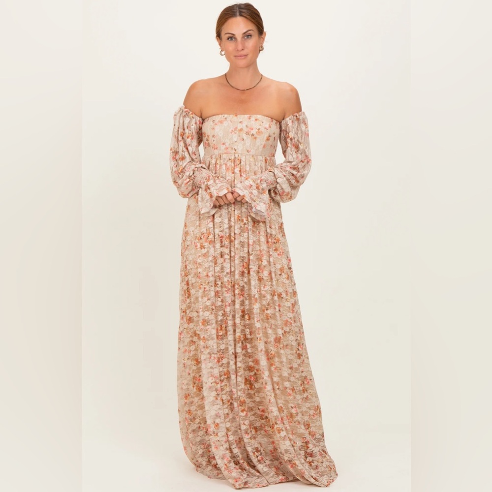 Floral Off-Shoulder Maxi Dress *Make an Offer* - Picture 5 of 5